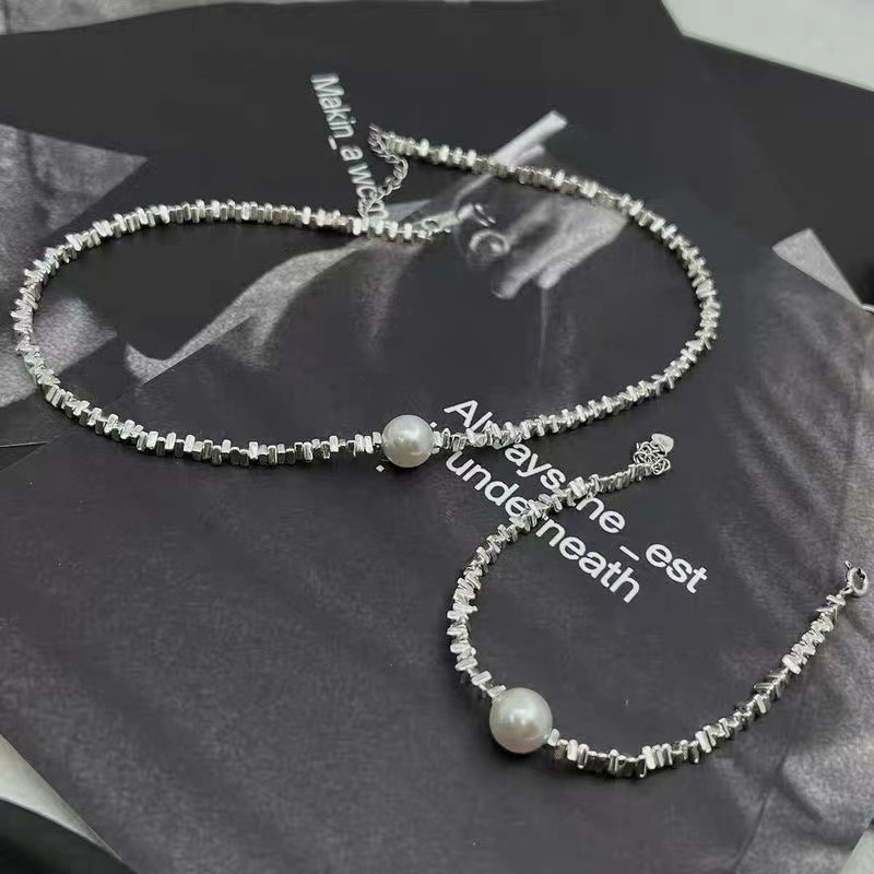 🎄CHRISTMAS HOT SALE✨SILVER PEARL NECKLACE