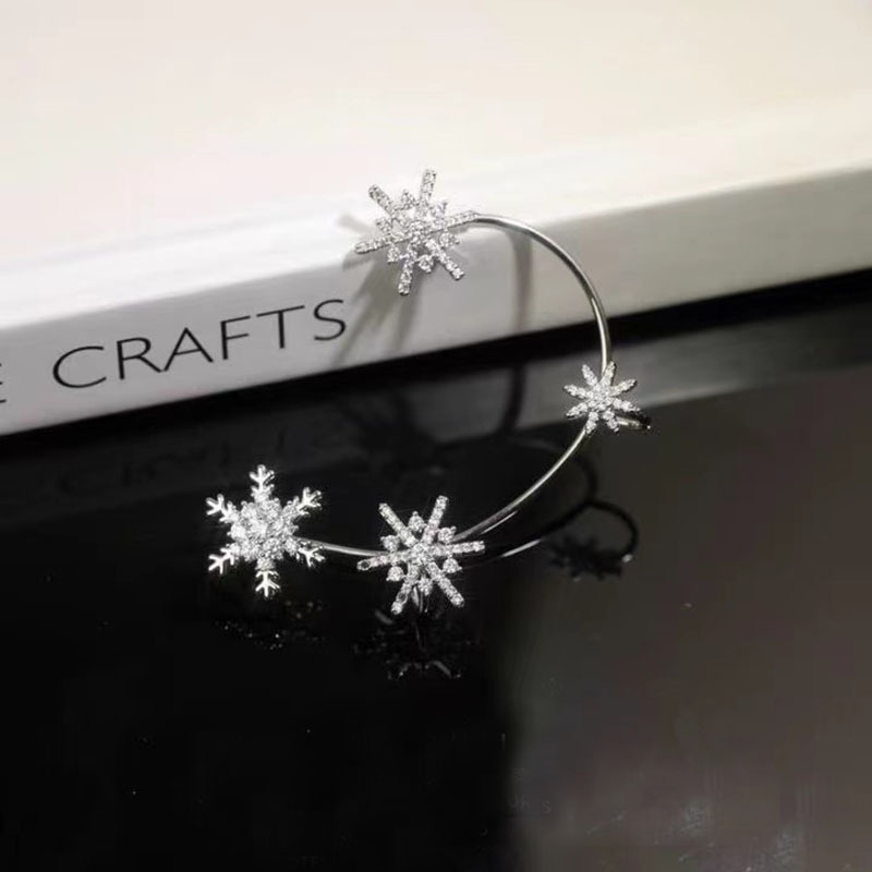 🎄CHRISTMAS HOT SALE✨Rotatable Snowflake Zircon Earrings