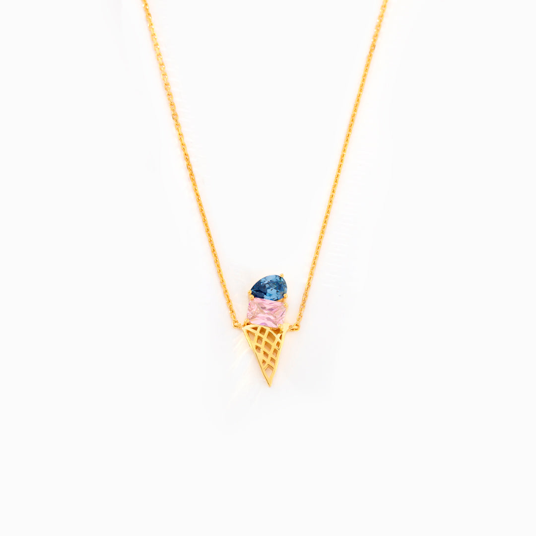 Mama's Sweet Joys - Custon Birthstones Ice Cream Necklace