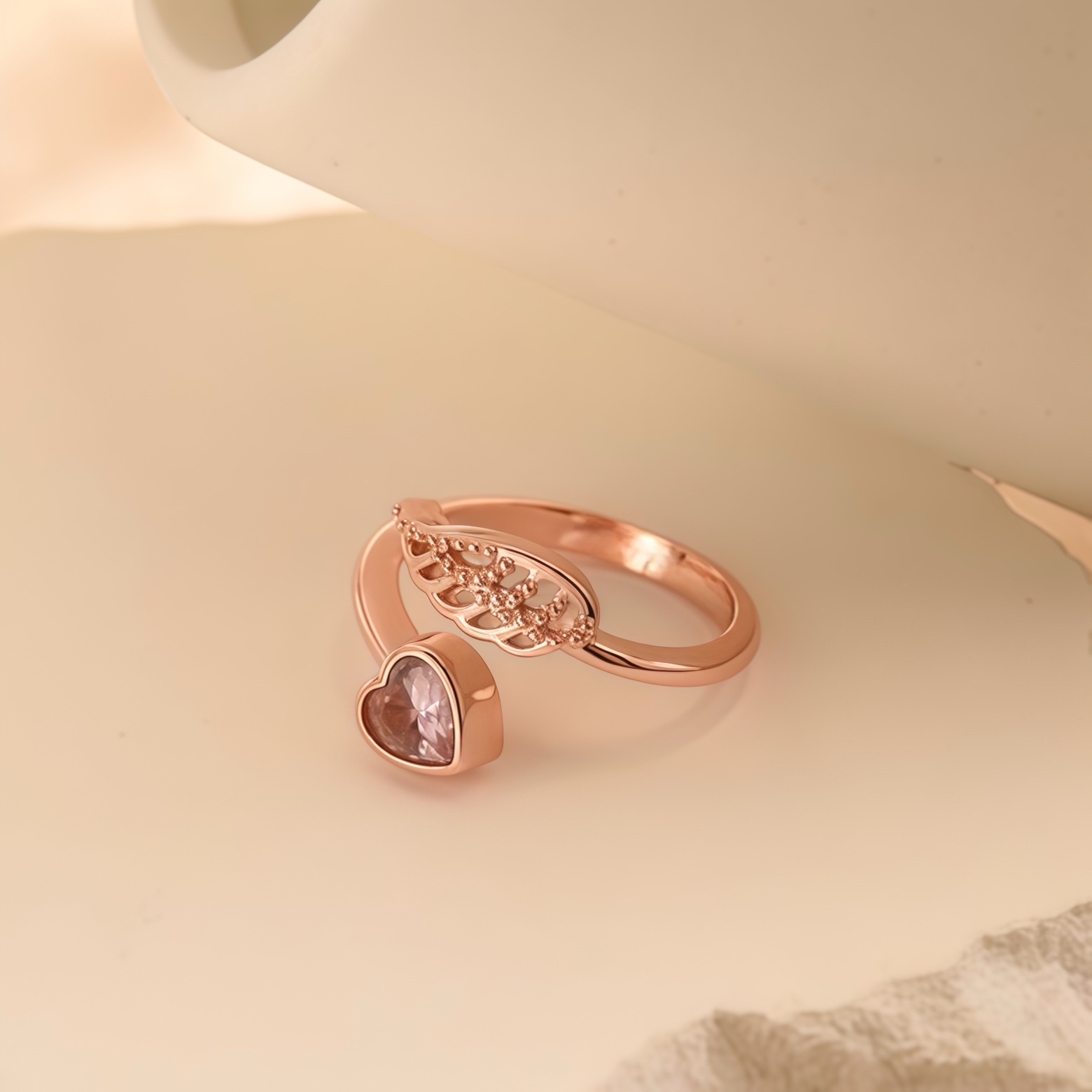 For Memorial -  I'm a Wife to a Husband  Custom Birthstone Wing Ring