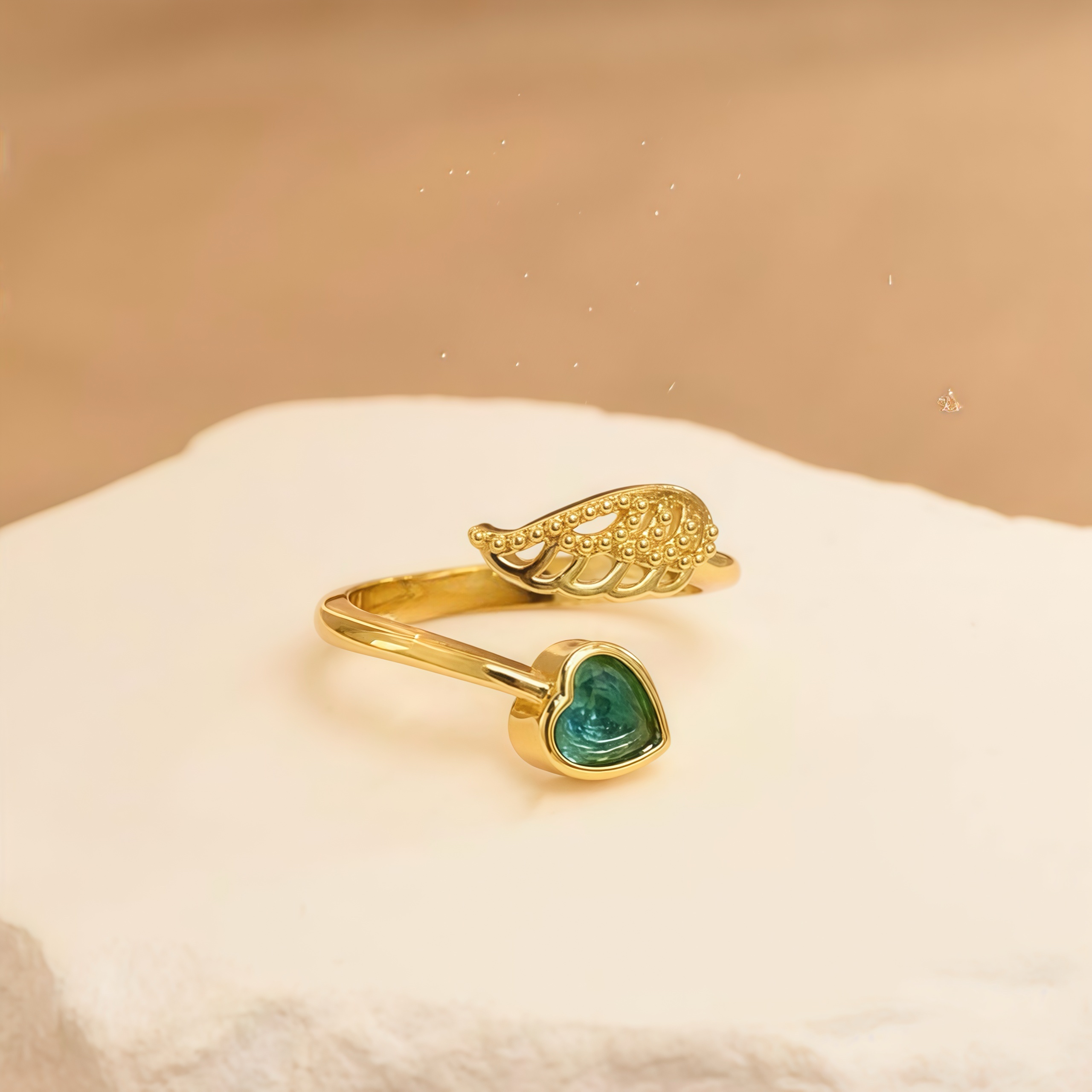 For Memorial -  I'm a Wife to a Husband  Custom Birthstone Wing Ring
