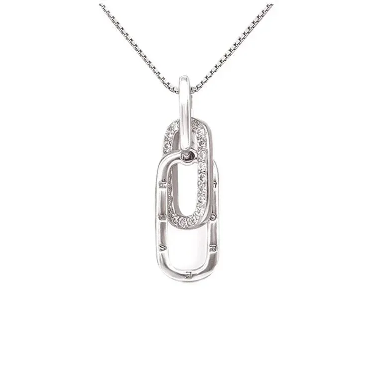 FOR UNBIOLOGICAL SISTER - WE ARE FOREVER LINKED TOGETHER INTERLOCKING NECKLACE