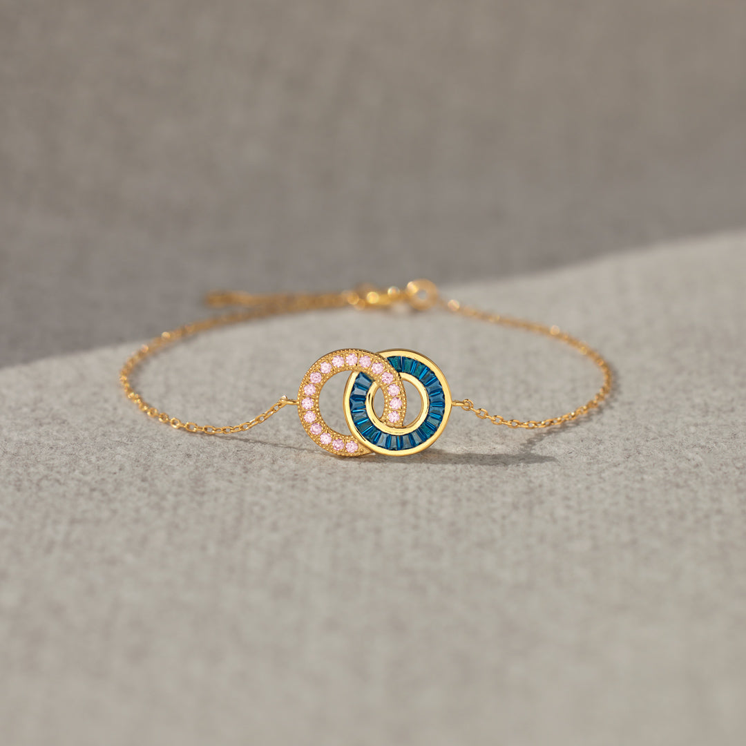 🎄Christmas Pre-sale🎁Mother & Daughter Linking Circles Bracelet