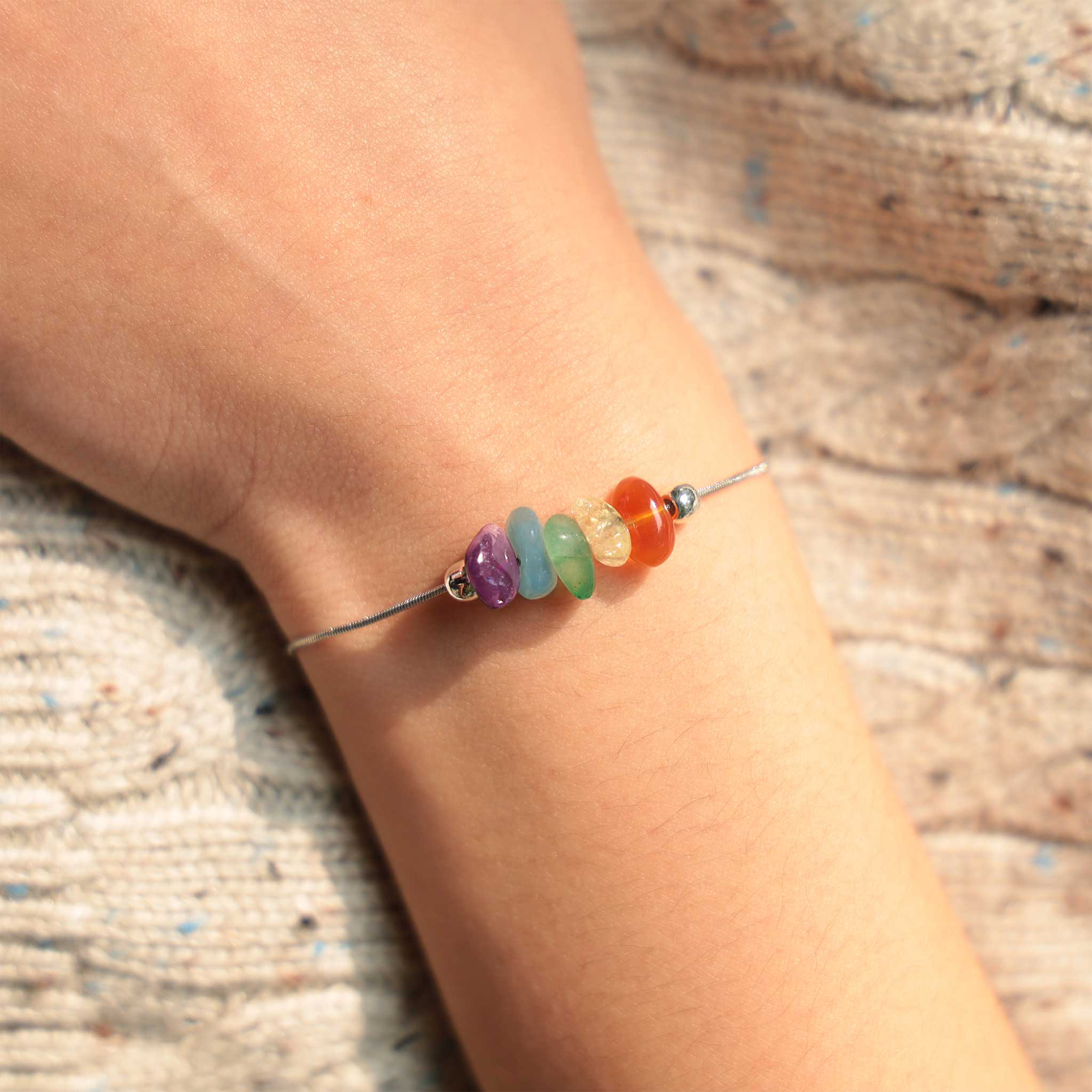 Girl Gang Spell Raw Crystal Bracelet