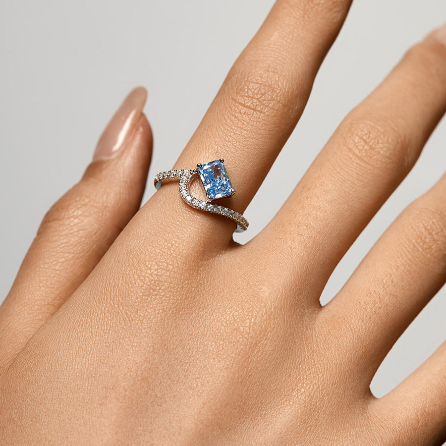 💐Mother's Day Pre-sale💝925 STERLING SILVER PAVÉ VAGUES RING