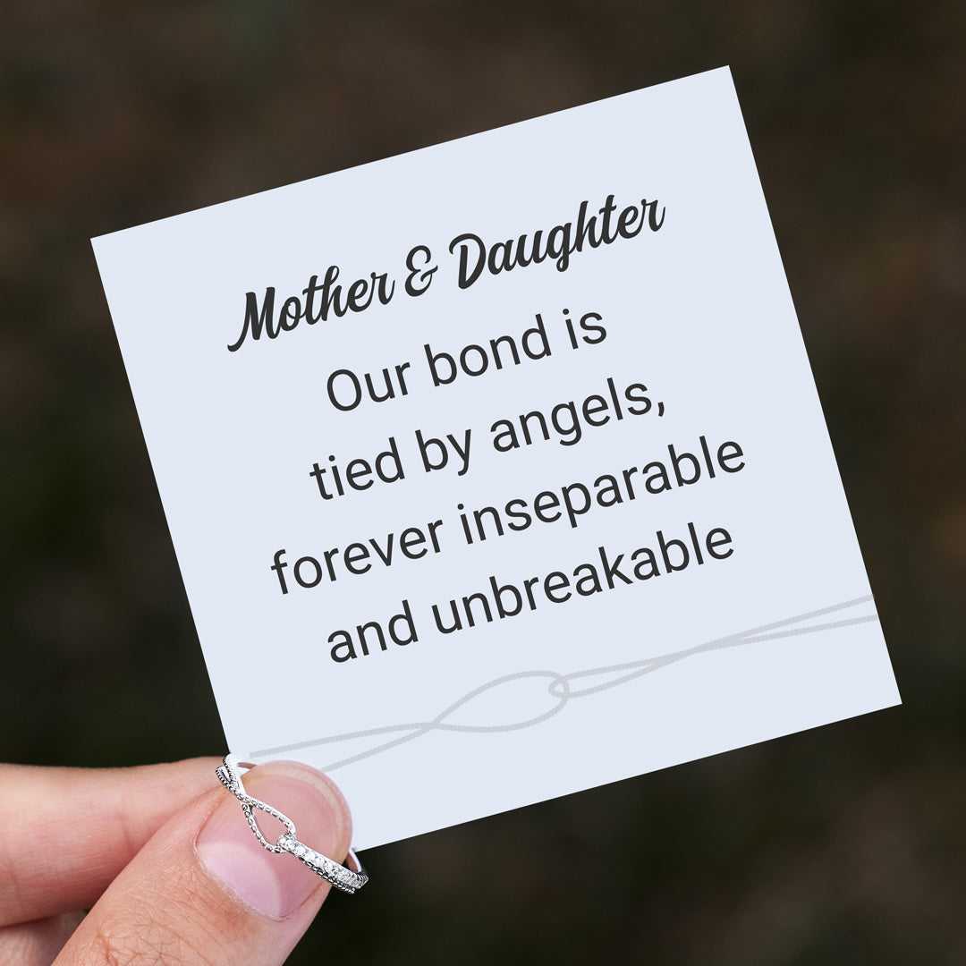 🎄Christmas Pre-sale🎁Mother Daughter Mobius Bond Knot Double Band Ring