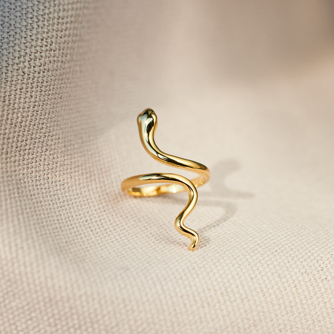 🎄Christmas Pre-sale🎁925 Sterling Silver Year of Snake Minimalist Snake Open Ring