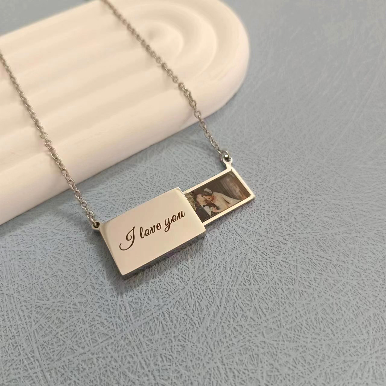 For Love - Personalized Envelope Locket Necklace