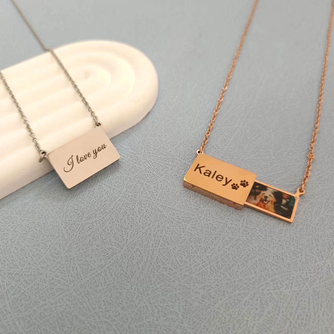 For Love - Personalized Envelope Locket Necklace