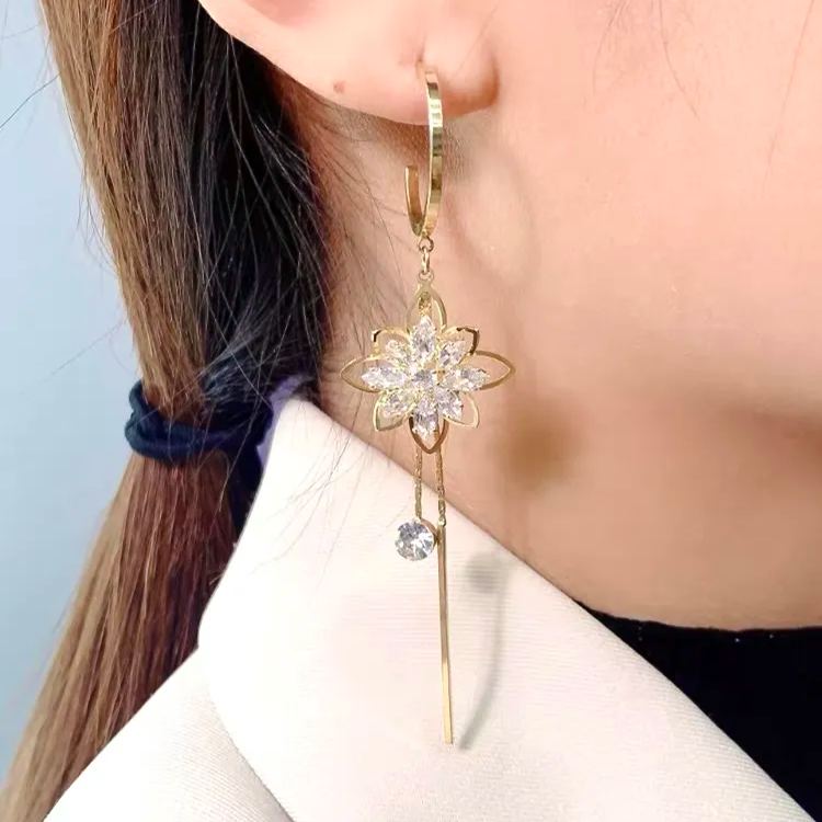 🎄CHRISTMAS HOT SALE✨Shiny Lotus Tassel Earrings