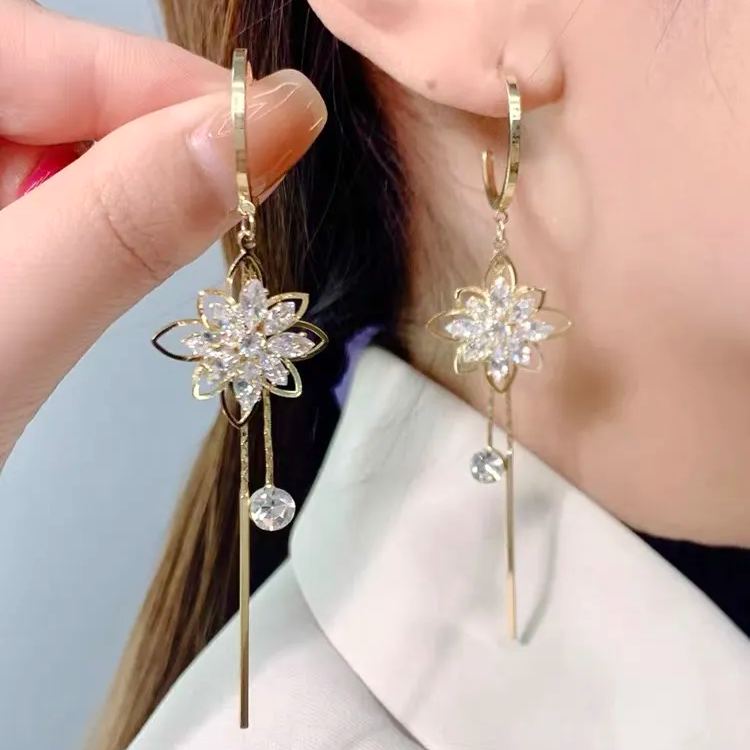🎄CHRISTMAS HOT SALE✨Shiny Lotus Tassel Earrings