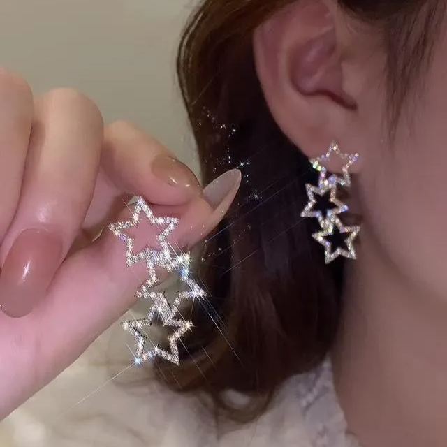 🎄CHRISTMAS HOT SALE✨Sparkling Diamond Star Earrings