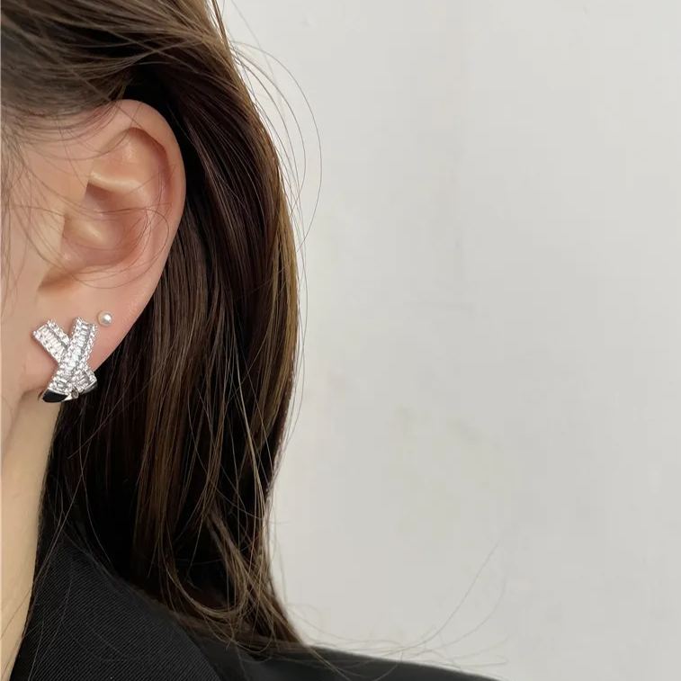 🎄Christmas Hot Sale✨Cross Diamond Stud Earrings