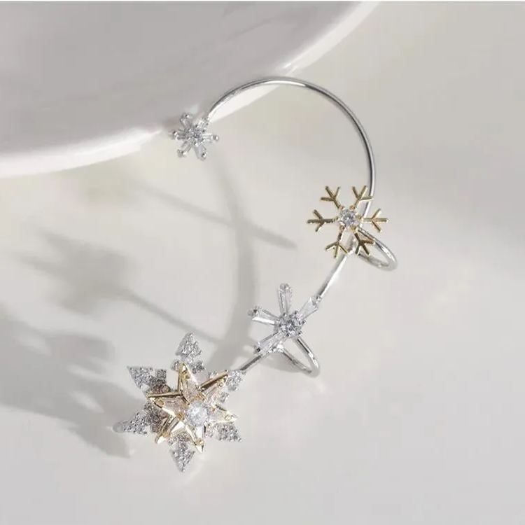 🎄CHRISTMAS HOT SALE✨Rotatable Snowflake Zircon Earrings