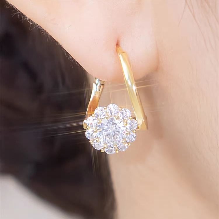 🎄Christmas Hot Sale✨Rotatable Zircon Earrings