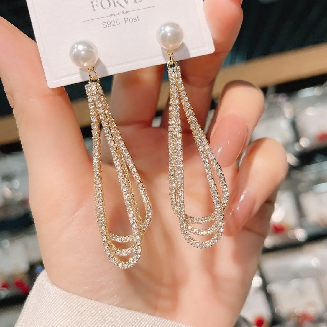 🔥 Black Friday Limited Time Discount✨Preal Drop Chain Earrings