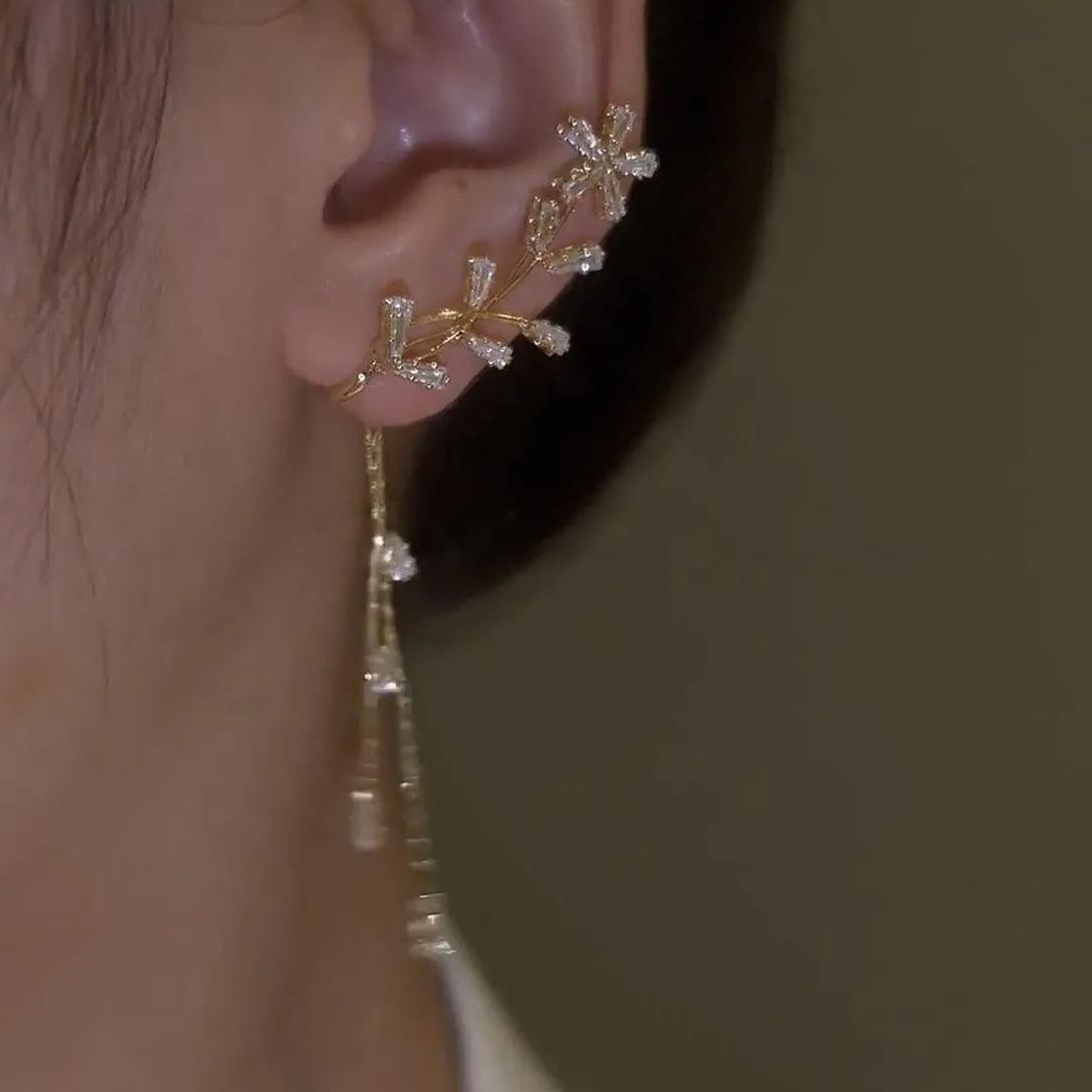 🎉NEW YEAR HOT SALE✨FLOWER TASSEL STYLE ZIRCON EARRINGS