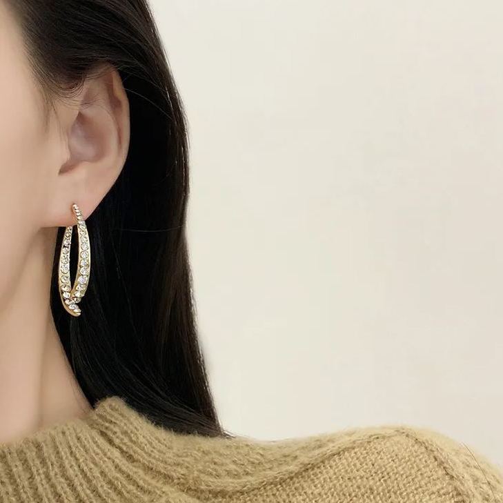 🎉New Year Hot Sale✨French Cross Mermaid Zircon Earrings