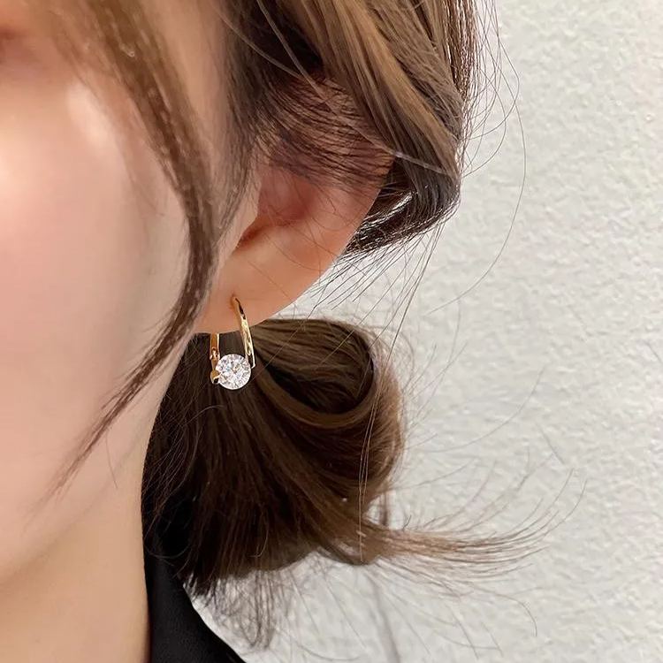 🎉New Year Hot Sale✨French Style Minimalist Zircon Earrings
