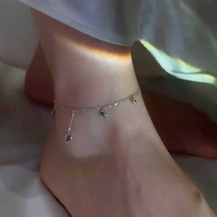 🎉New Year Hot Sale✨S925 Silver Heart-shaped Tassel Chain
