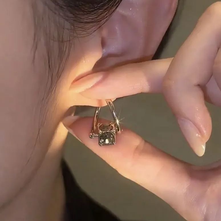 🎉New Year Hot Sale✨French Style Minimalist Zircon Earrings