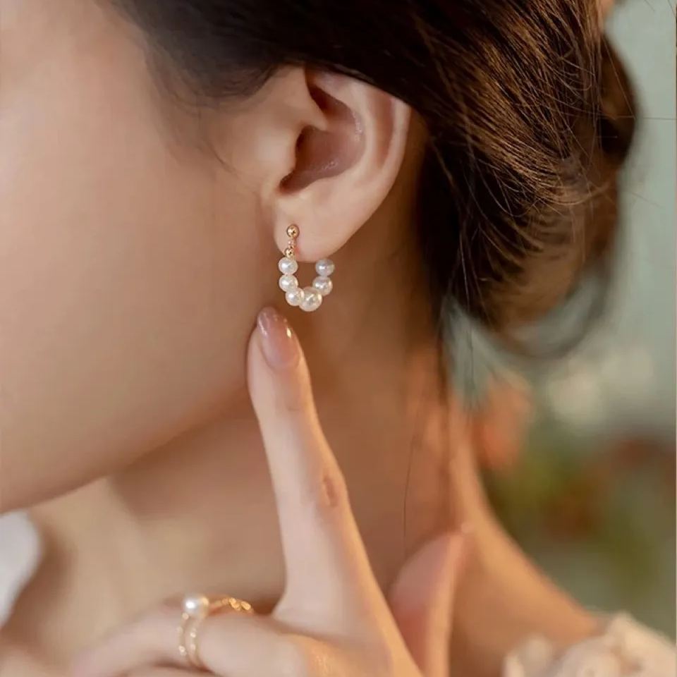 🎉New Year Hot Sale✨Retro Natural Freshwater Pearl Earrings