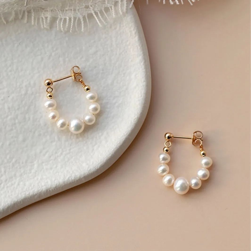 🎉New Year Hot Sale✨Retro Natural Freshwater Pearl Earrings