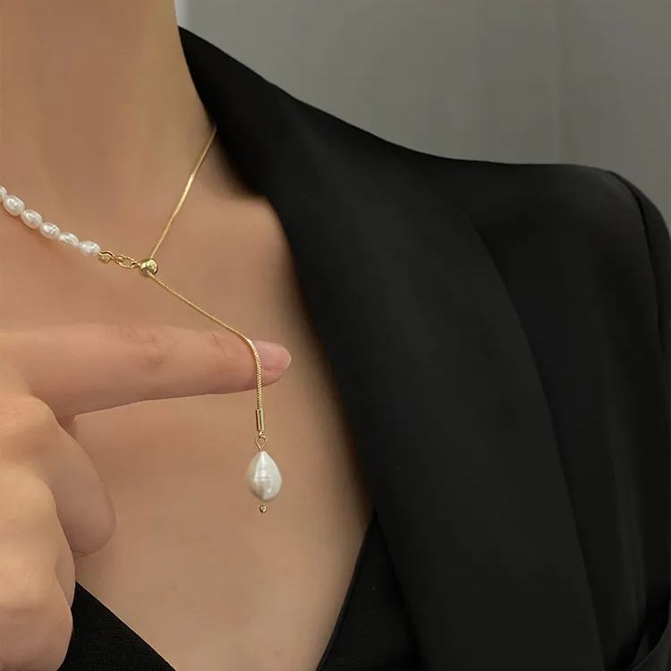 🎉New Year Hot Sale✨Adjustable Baroque Pearl Necklace