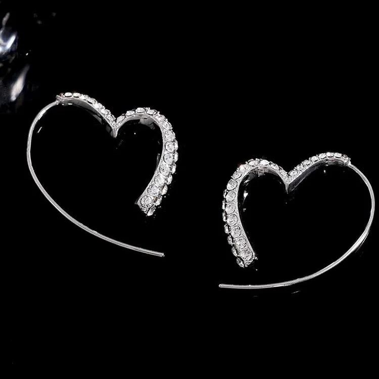 🎉New Year Hot Sale✨French Style Heart Shaped Zircon Earrings