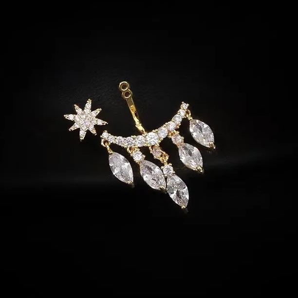 🎉New Year Hot Sale✨Detachable Design Star Tassel Diamond Stud Earrings