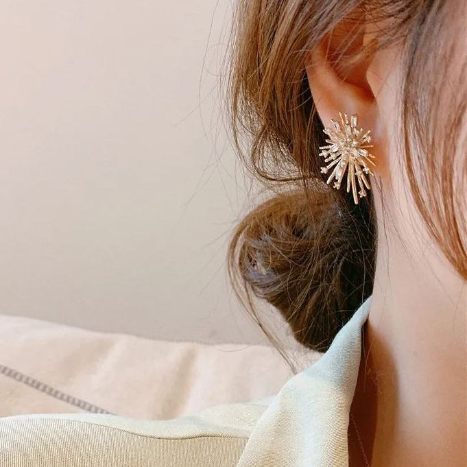 🎉New Year Hot Sale✨Zircon Romantic Fireworks Earrings