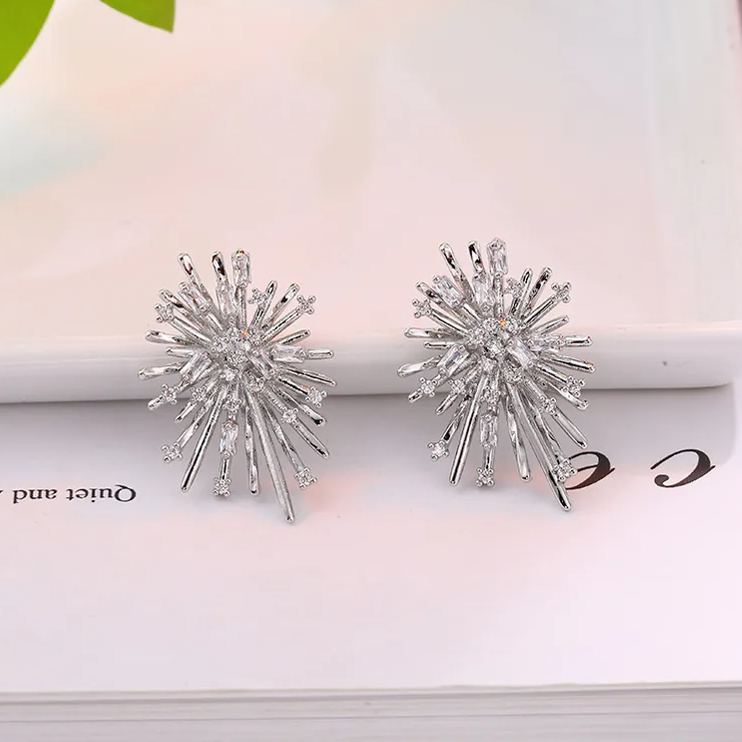 🎉New Year Hot Sale✨Zircon Romantic Fireworks Earrings