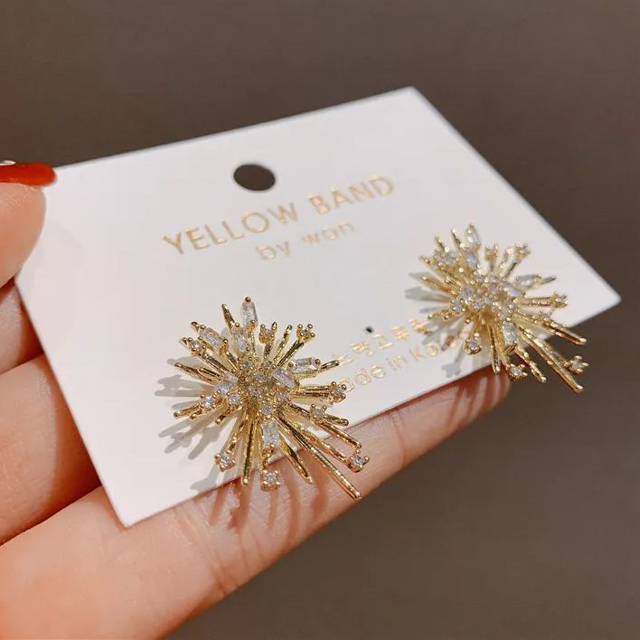 🎉New Year Hot Sale✨Zircon Romantic Fireworks Earrings