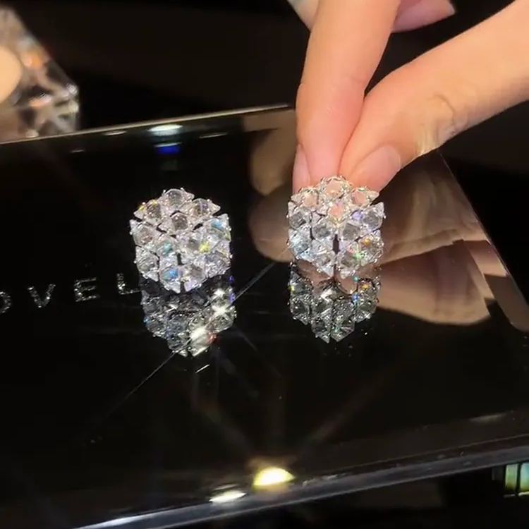 🎉New Year Hot Sale✨French Style Square Zircon Stud Earrings