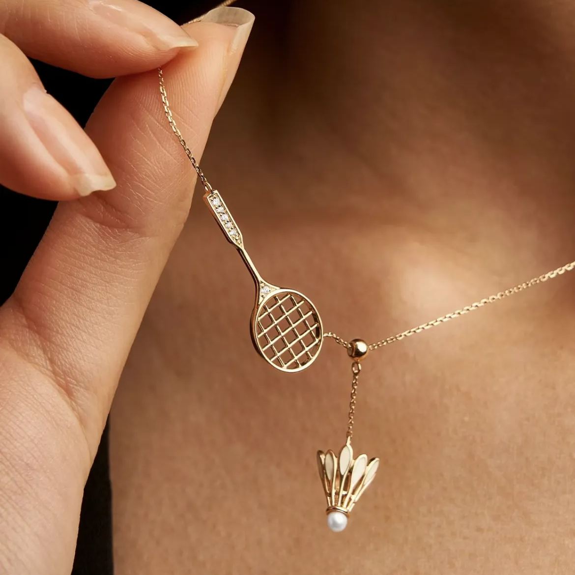 🌸2024 Spring Hot Sale✨Badminton & Racquet Fashion Necklace