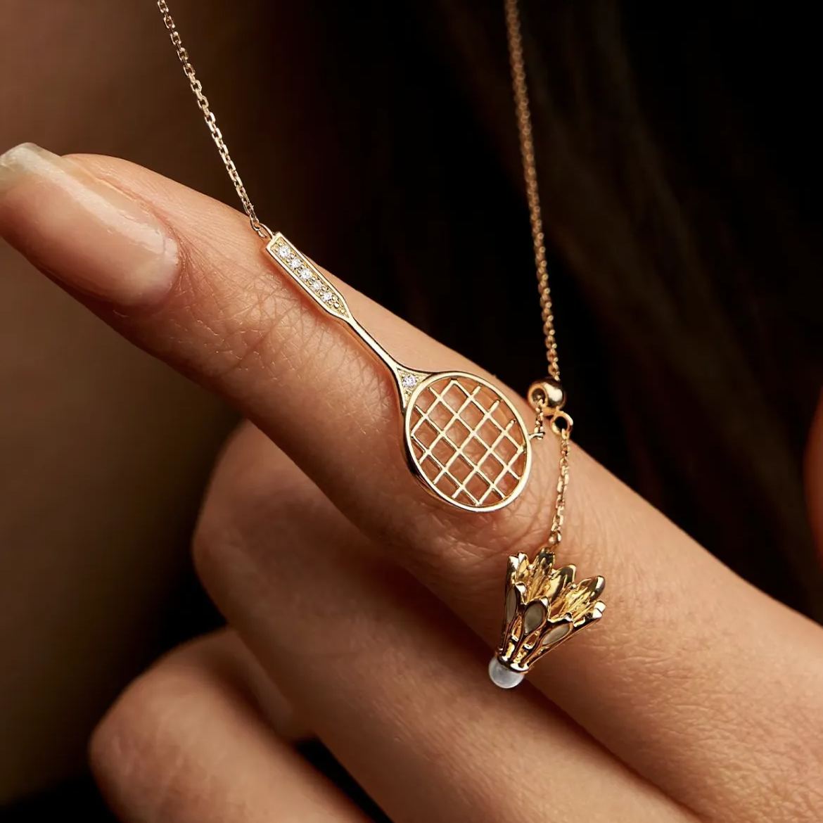 🌸2024 Spring Hot Sale✨Badminton & Racquet Fashion Necklace