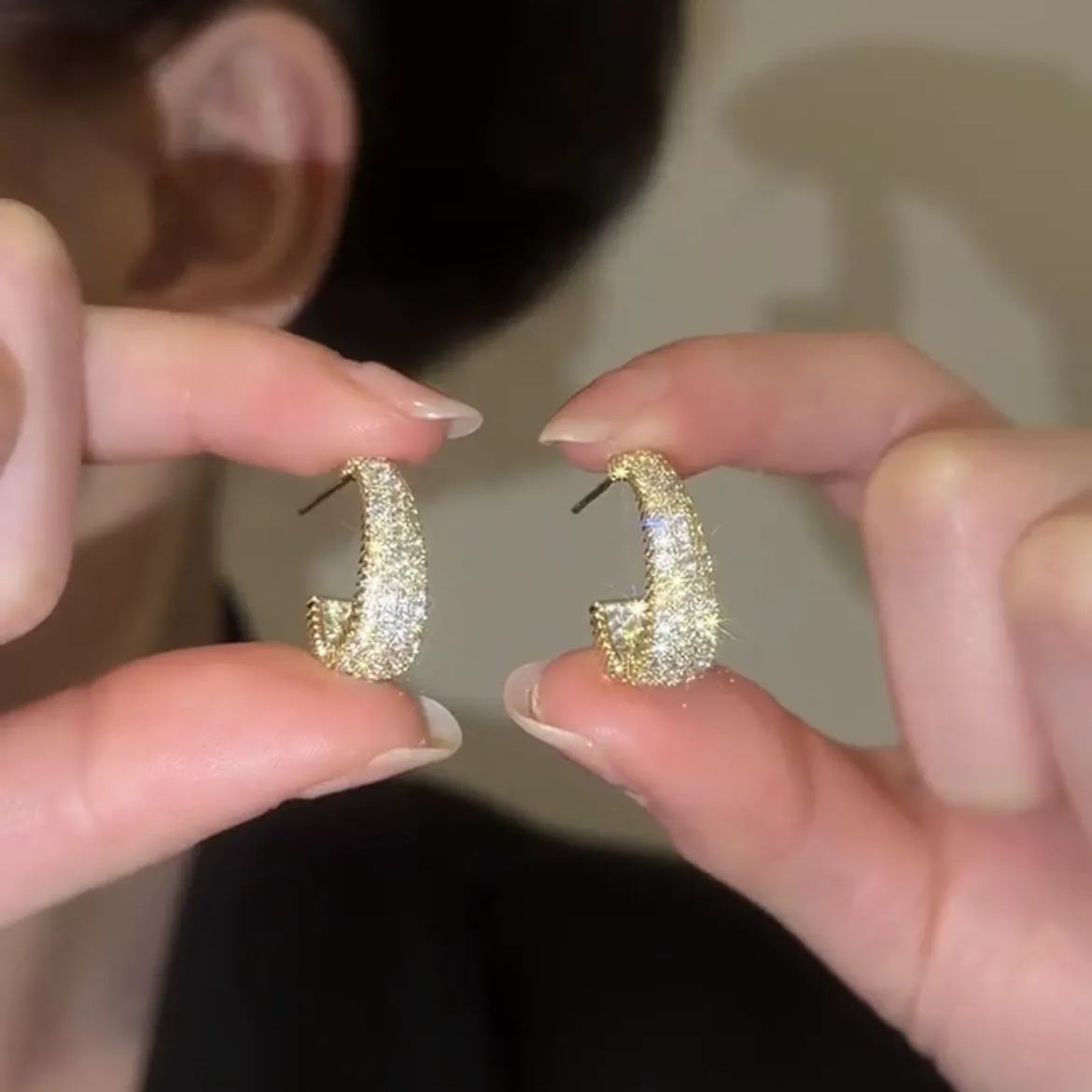 🌸2024 Spring Hot Sale✨Italian Style 14k Gold Zircon Earrings