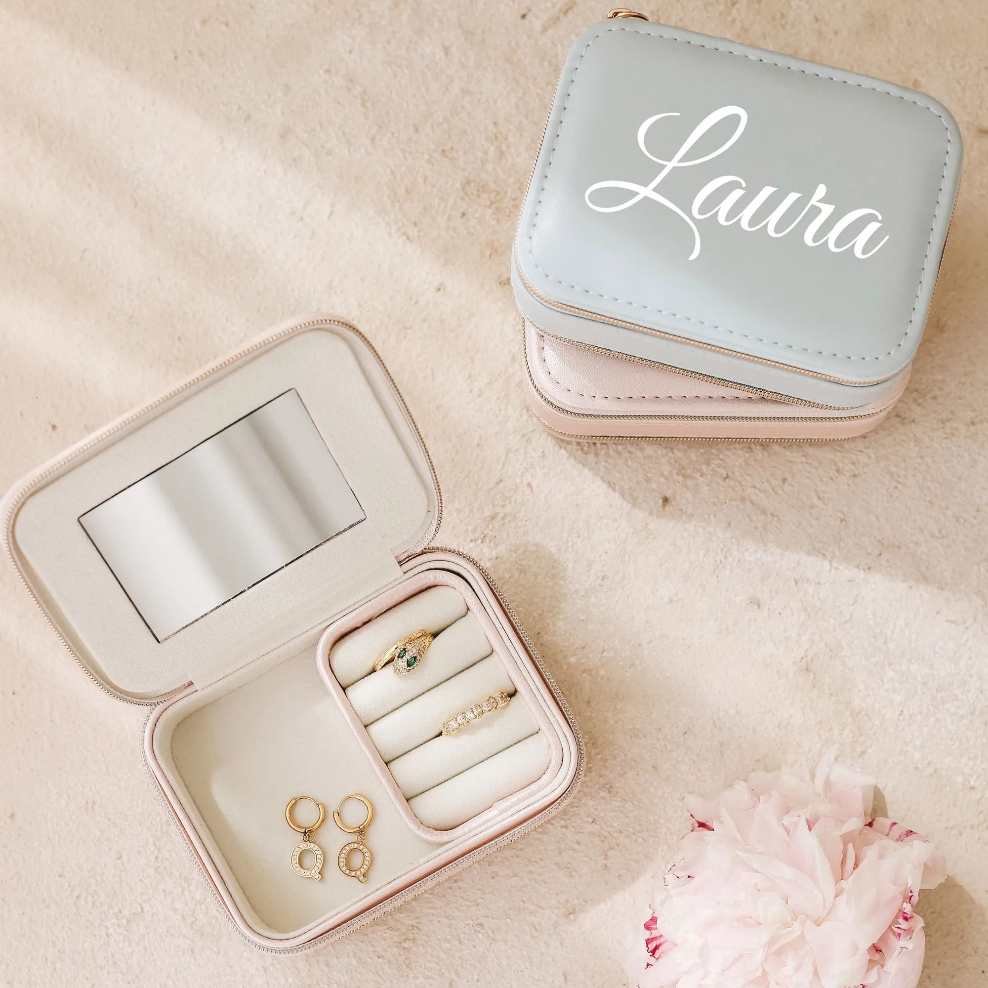 Zipper Jewelry Box- Personalized Gift For Her
