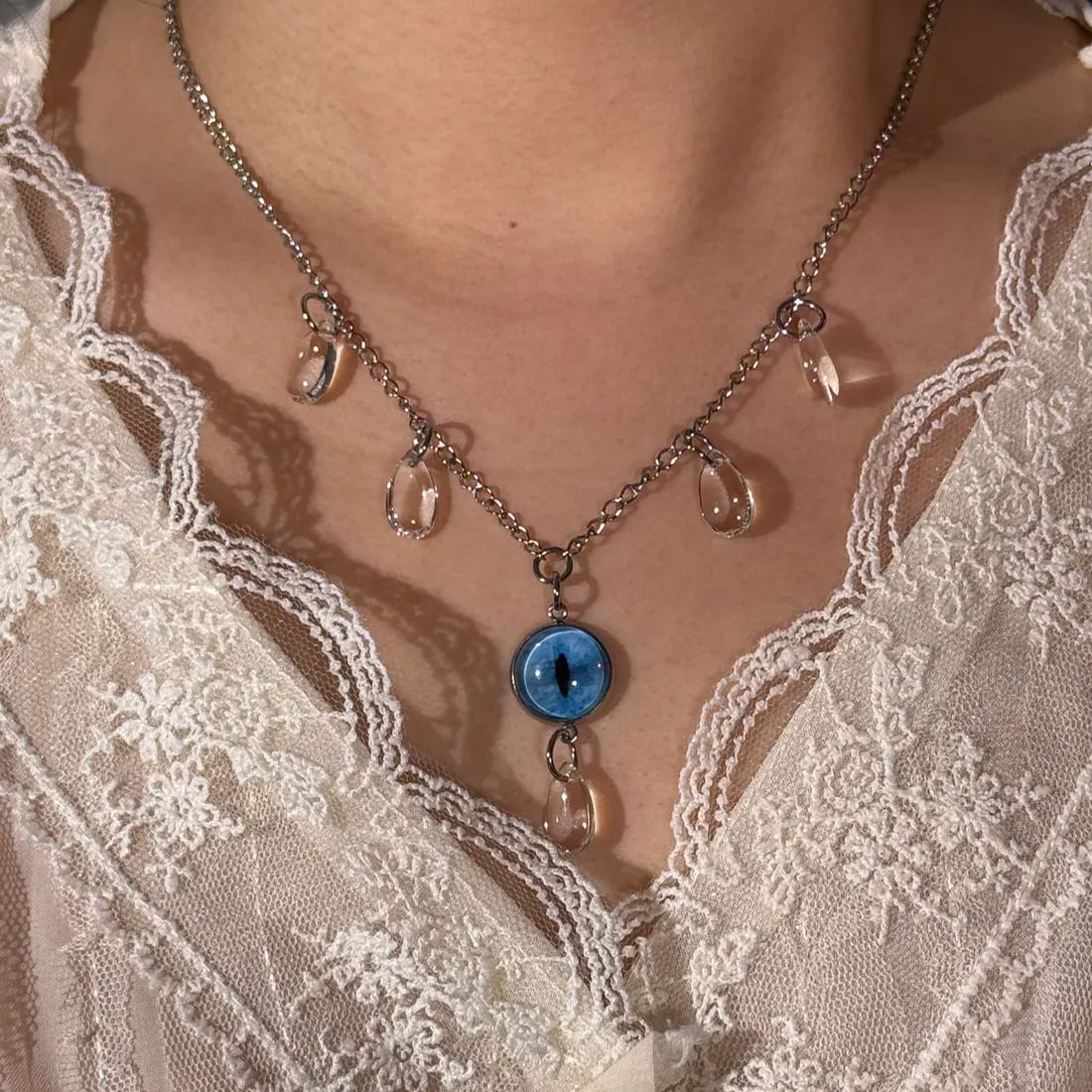 Custom Pet Eye Necklace