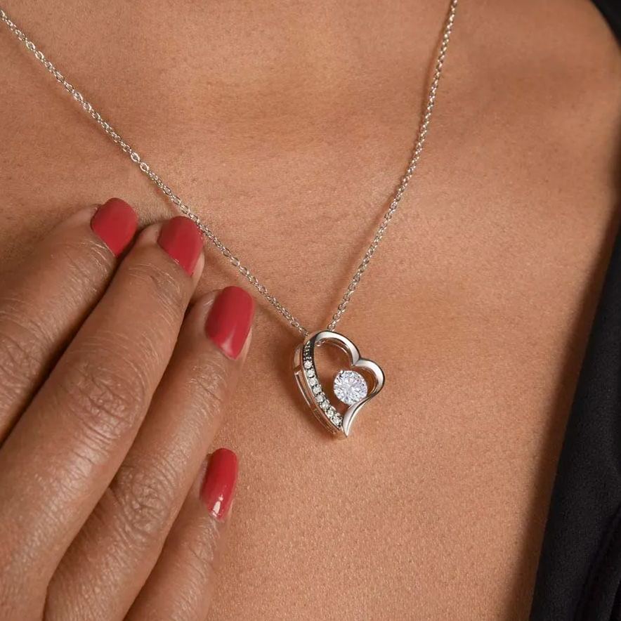 For My Daughter - Love You Forever Heart Diamond Necklace