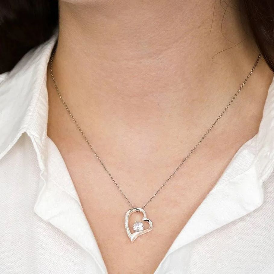 For My Daughter - Love You Forever Heart Diamond Necklace