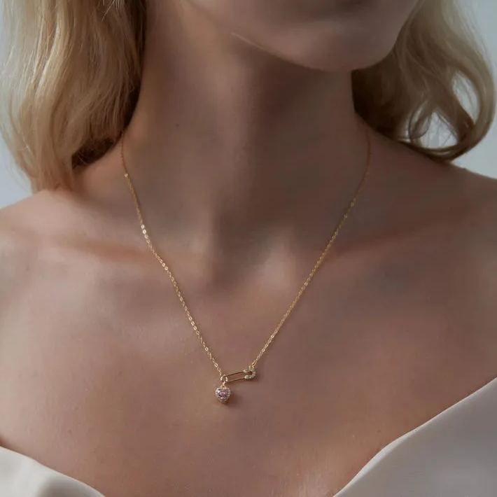 FOR UNBIOLOGICAL DAUGHTER - CUSTOM BIRTHSTONE INTERLOCKING NECKLACE