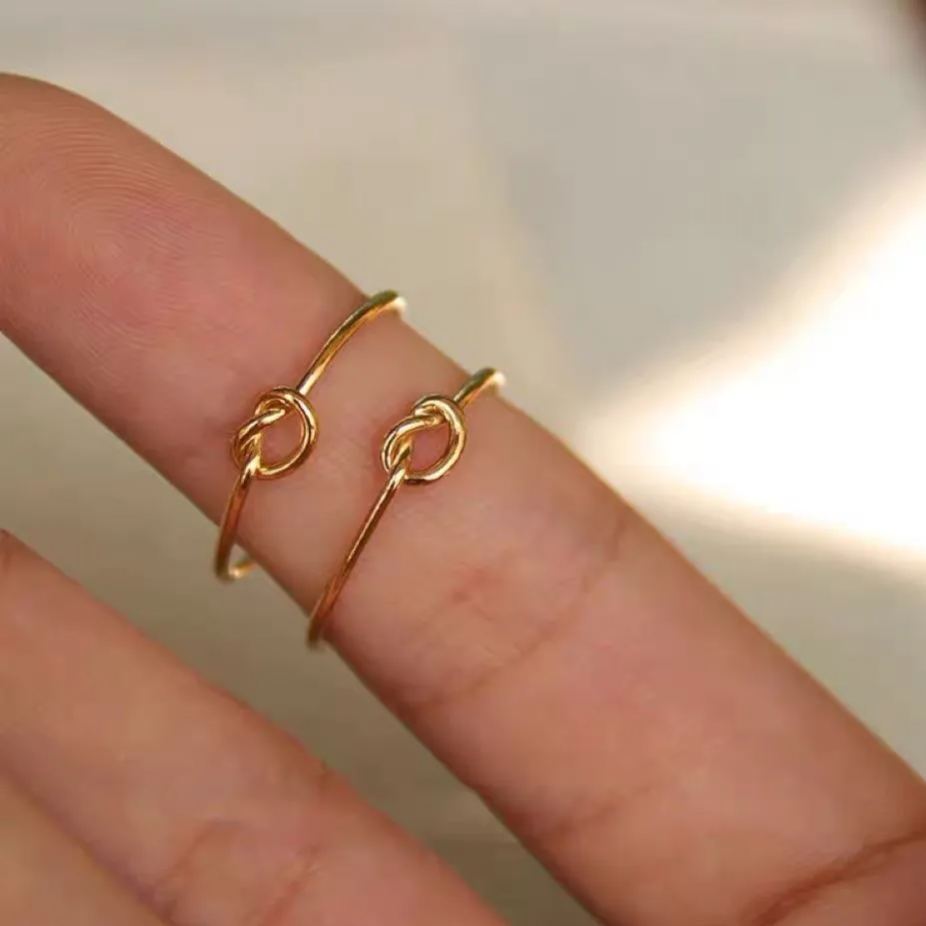 Mother & Daughter Always Connected Infinity Knot Ring