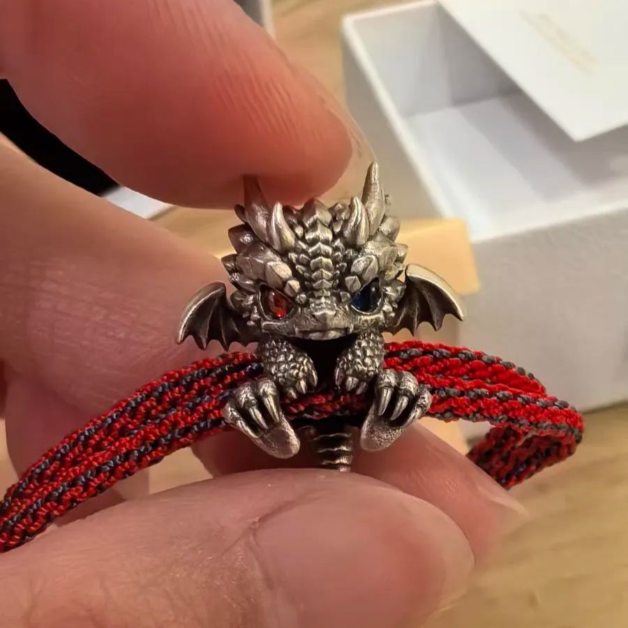 Cute Silver Dragon Bracelet