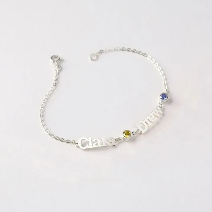 For Love - Custom Birthstone & Name Bracelet