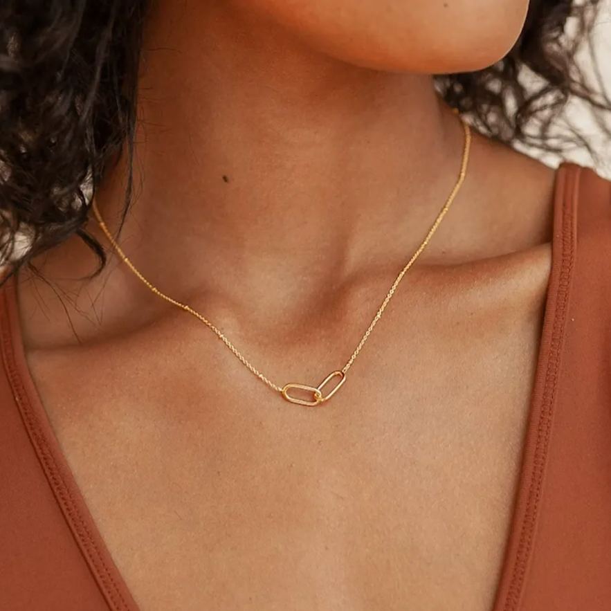 You Are Strong And Unbreakable Double Circle Necklace