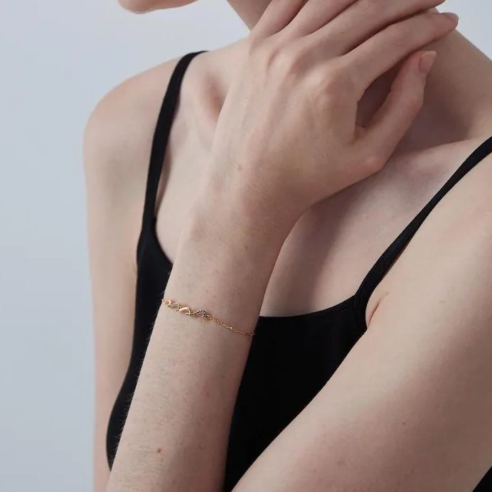 Healing Is Not Linear Minimalist Wave Bracelet