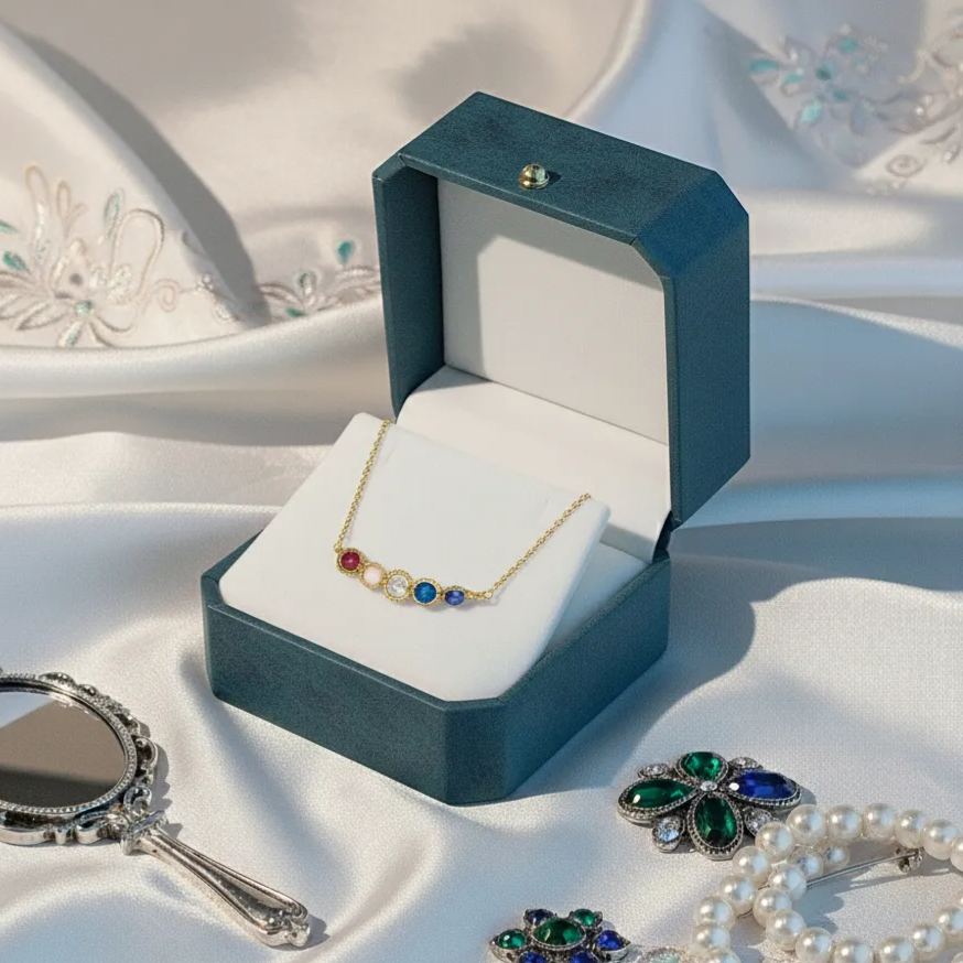 Natural Birthstone Zodiac Necklace - Personalized Astrology Pendant & Gift