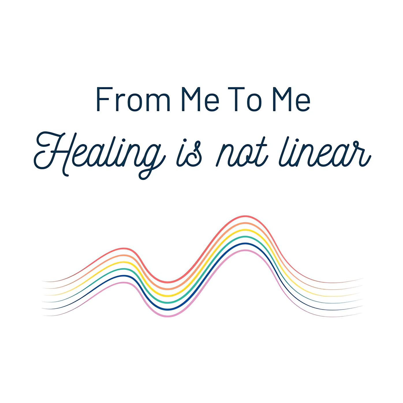 Healing Is Not Linear Minimalist Wave Bracelet