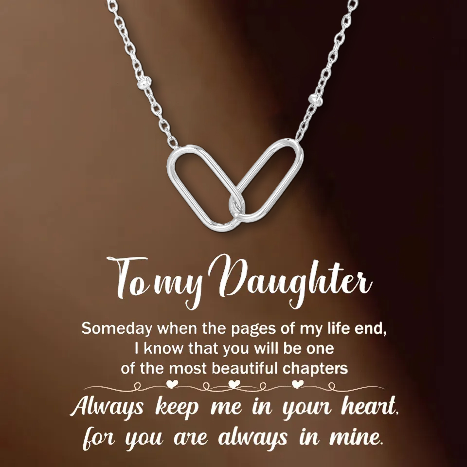 Mother And Daughter Forever Linked Together Double Circle Necklace